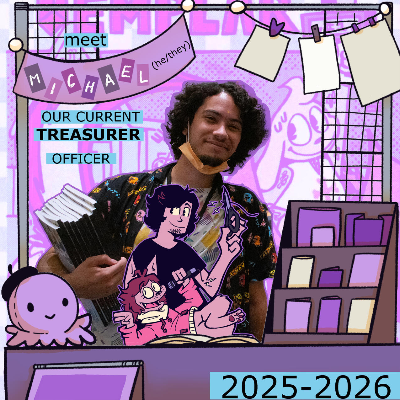 Michael Pecorella; he/they Treasurer, BFA Comics 2027