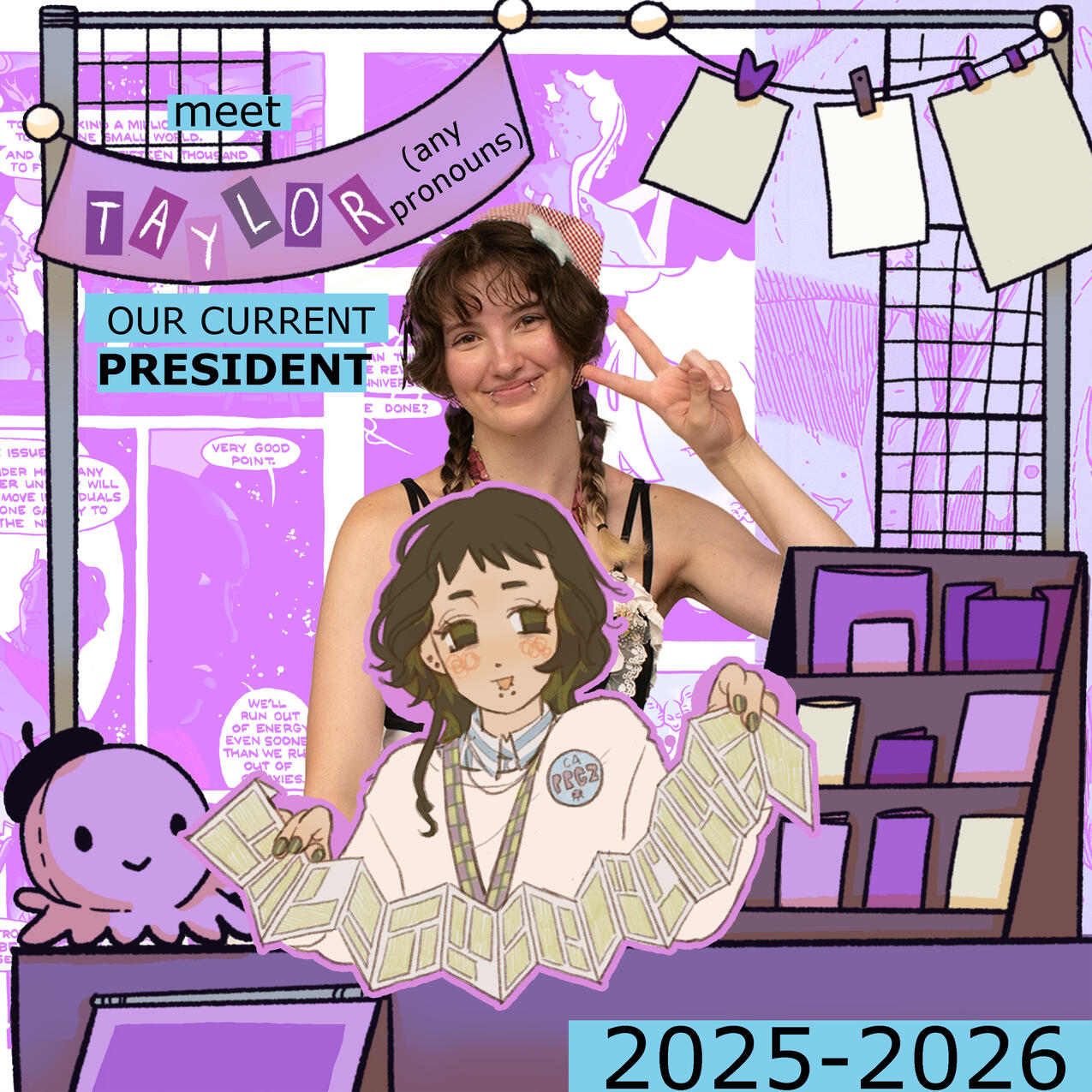 Taylor Fogarty; any pronouns President, BFA Comics 2026