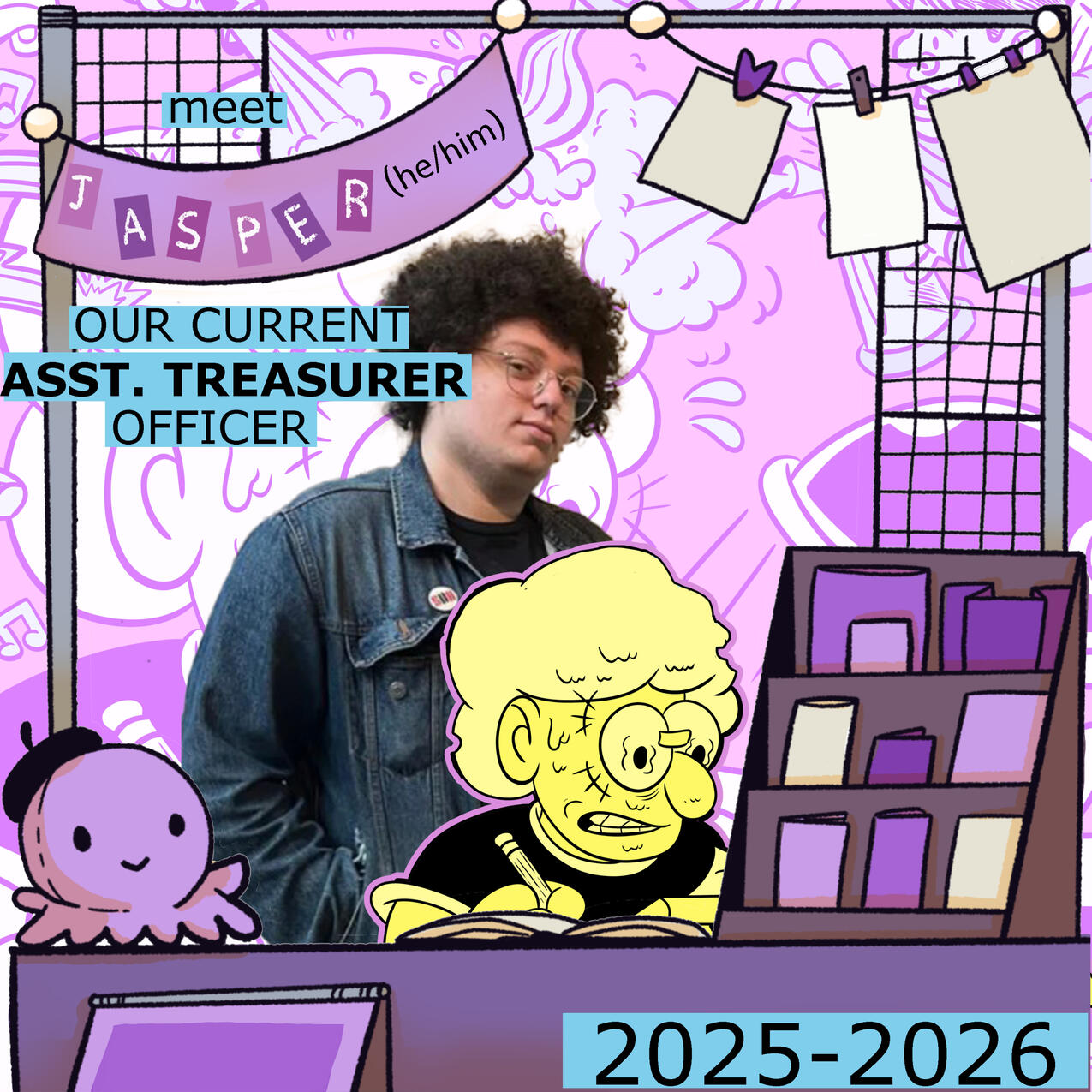 Jasper Kuther; he/him Assistant Treasurer, BFA Comics 2028